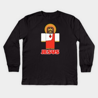 JESUS CHRIST - R0BL0X EDITION Kids Long Sleeve T-Shirt